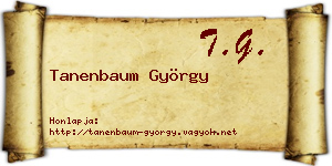 Tanenbaum György névjegykártya