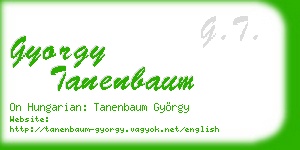 gyorgy tanenbaum business card